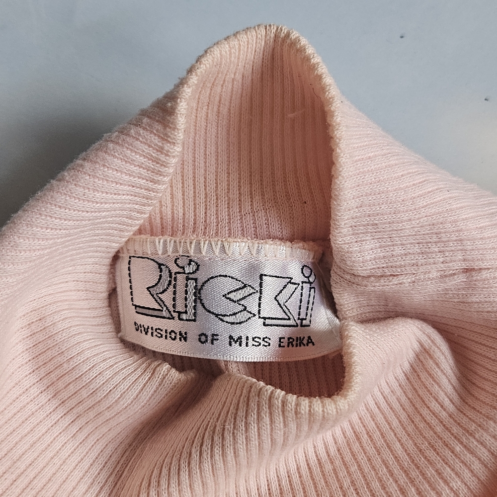 90s Pink Turtleneck Sleeveless Knit Top Vintage Pink Sweater Top